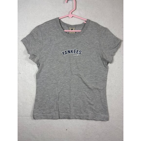 Yankees Gray Graphic Tee Soft Cotton Blend Casual Shirt M - Picture 1 of 11